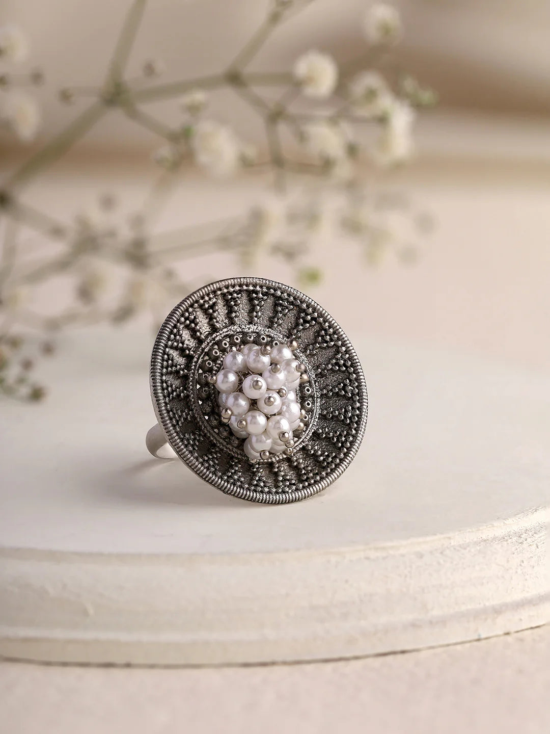 Oxidized Tribal Ring