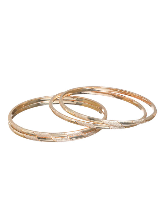 Classic Rose Gold Plated Bangle Set of 4