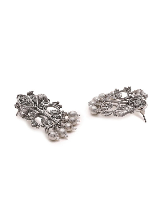 Oxidized Tribal Earrings