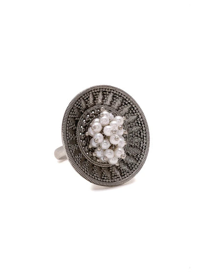 Oxidized Tribal Ring