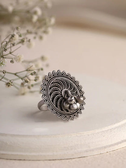Tribal Oxidised Ring