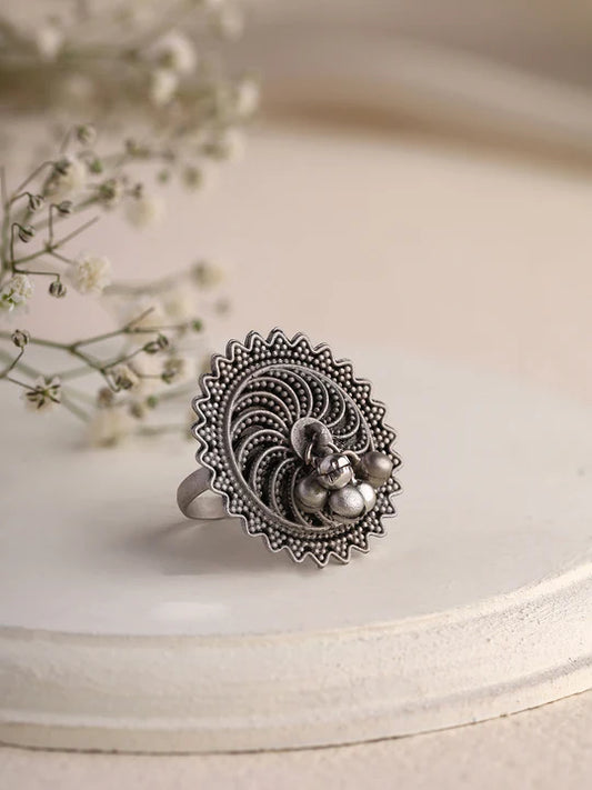 Tribal Oxidised Ring